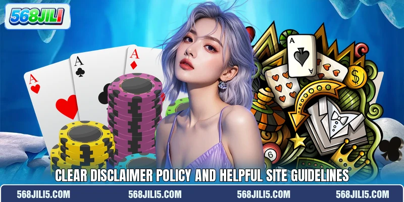 Clear Disclaimer policy and helpful site guidelines Clear Disclaimer policy and helpful site guidelines