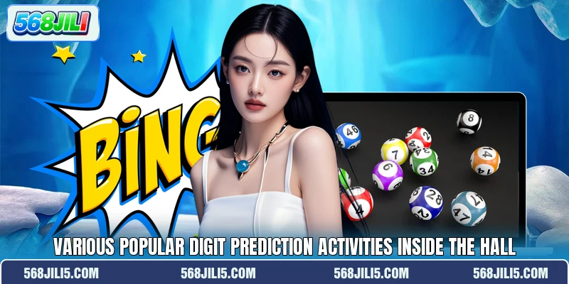 Various popular digit prediction activities inside the hall Various popular digit prediction activities inside the hall